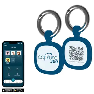 Capture 360 Silent Silicone Smart Pet ID Tag - With NFC & QR Code technology