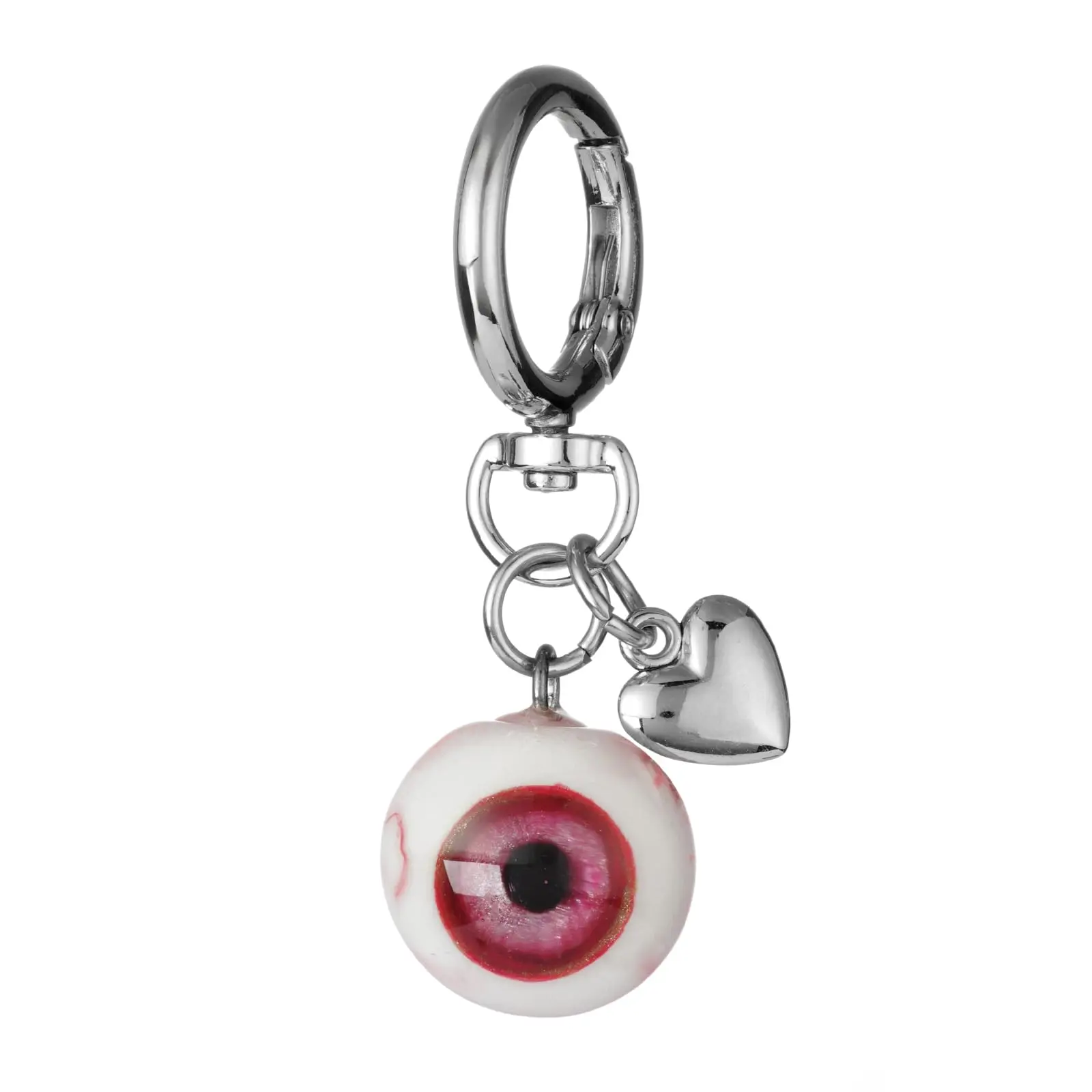 Goth Keychain Eyeball Bag Charms Accessories Gothic Heart Key Ring Funny Decor Cool Purse For Men Women