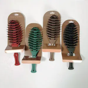 Leaf Comb Creative Design Home Use Hair Straightening Comb, Hollow Massage Scalp Brush, Volumizing Bristle Comb for Styling