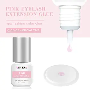 VEYELASH  Eyelash Extension Glue-Crystal Clear Transparent pink 5ML