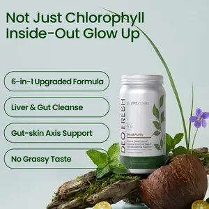 UFITJOURNEY DEO FRESH 6-in-1 Probiotics & Chlorophyll Capsule 100MG | 2 Month Supply | Skin Probiotics & Chlorophyll & Zinc & Coconut Charcoal | Detox & Digestion & Skin Health Support | 60 Vegan Capsules