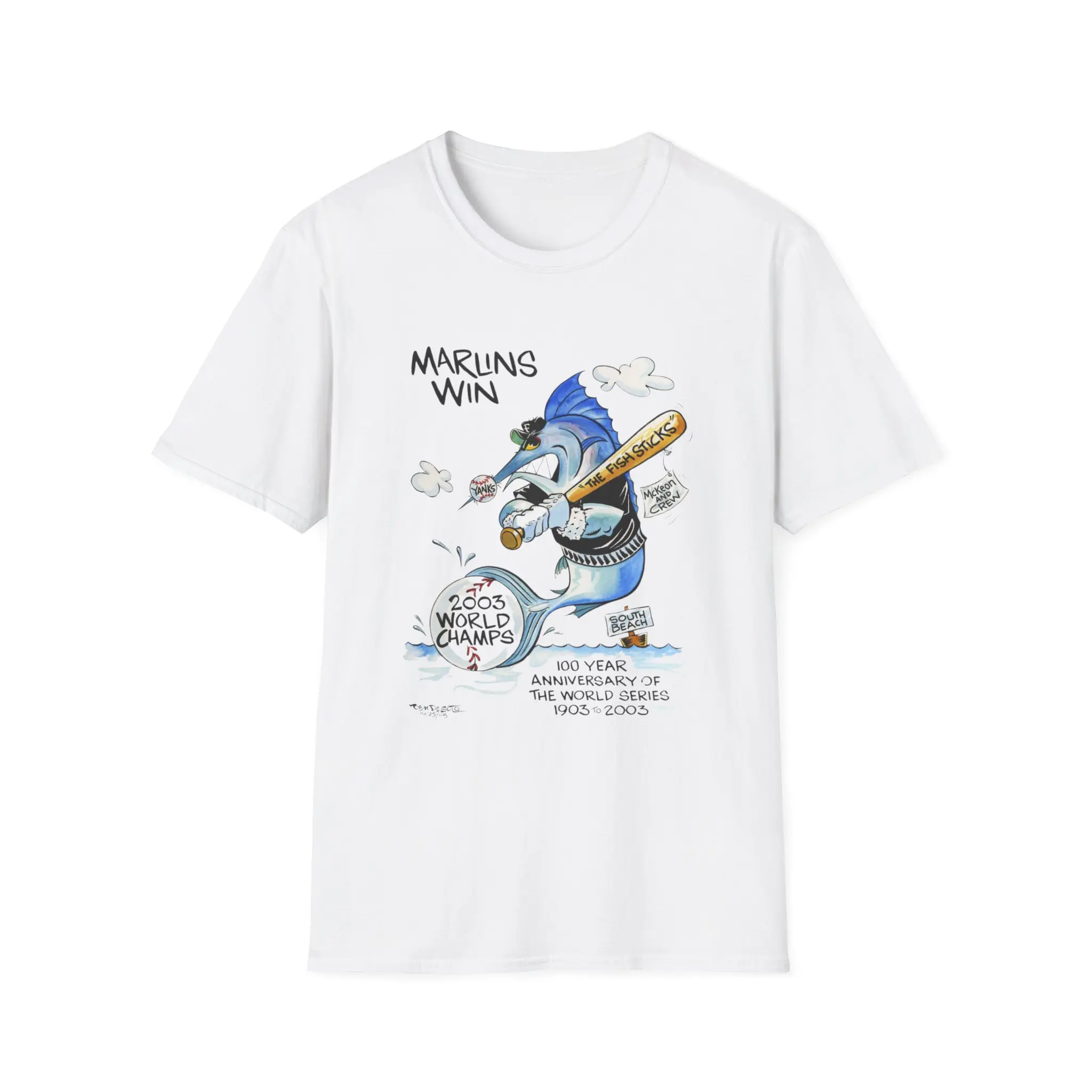 Celebrate the Marlins Win Unisex T-Shirt | Soft and Stylish Baseball Tee, Gift for Sports Fans, Casual Wear, Game Day Essential