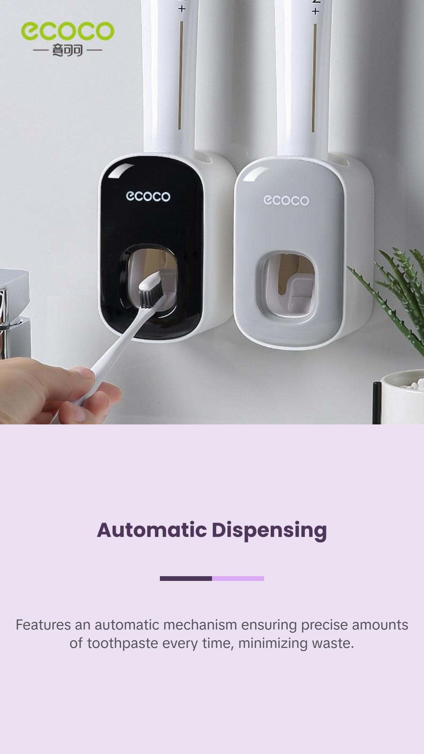 Wall Mount Automatic Toothpaste Dispenser Accessory Toothbrush