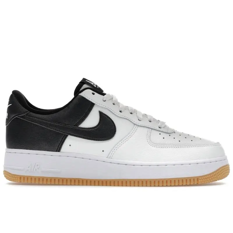 Nike Air Force 1 Low '07 LV8 White Black Metallic Silver Sneakers Classic Low Top Casual Shoes Leather Upper Air Cushioning Rubber Outsole Iconic Basketball-Inspired Lifestyle Footwear Retro Streetwear Shoes for Everyday Wear