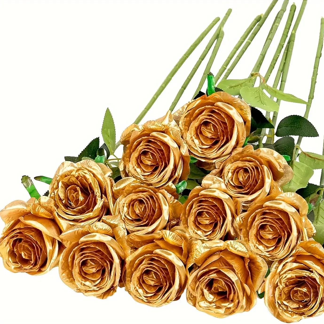 12pcs Artificial Plastic Rose Flower Bouquet, Lifelike Fake Roses for Wedding, Valentine's Day, Christmas Party, Spring Festival