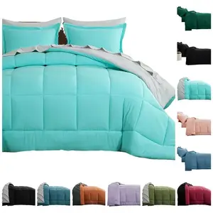 7pcs Ultra-Soft Bed In A Bag, Down Alternative Bedding Sets With All Season Quilted Comforter, Flat Sheet, Fitted Sheet, Pillowcases -Gifts For The Family And Friends