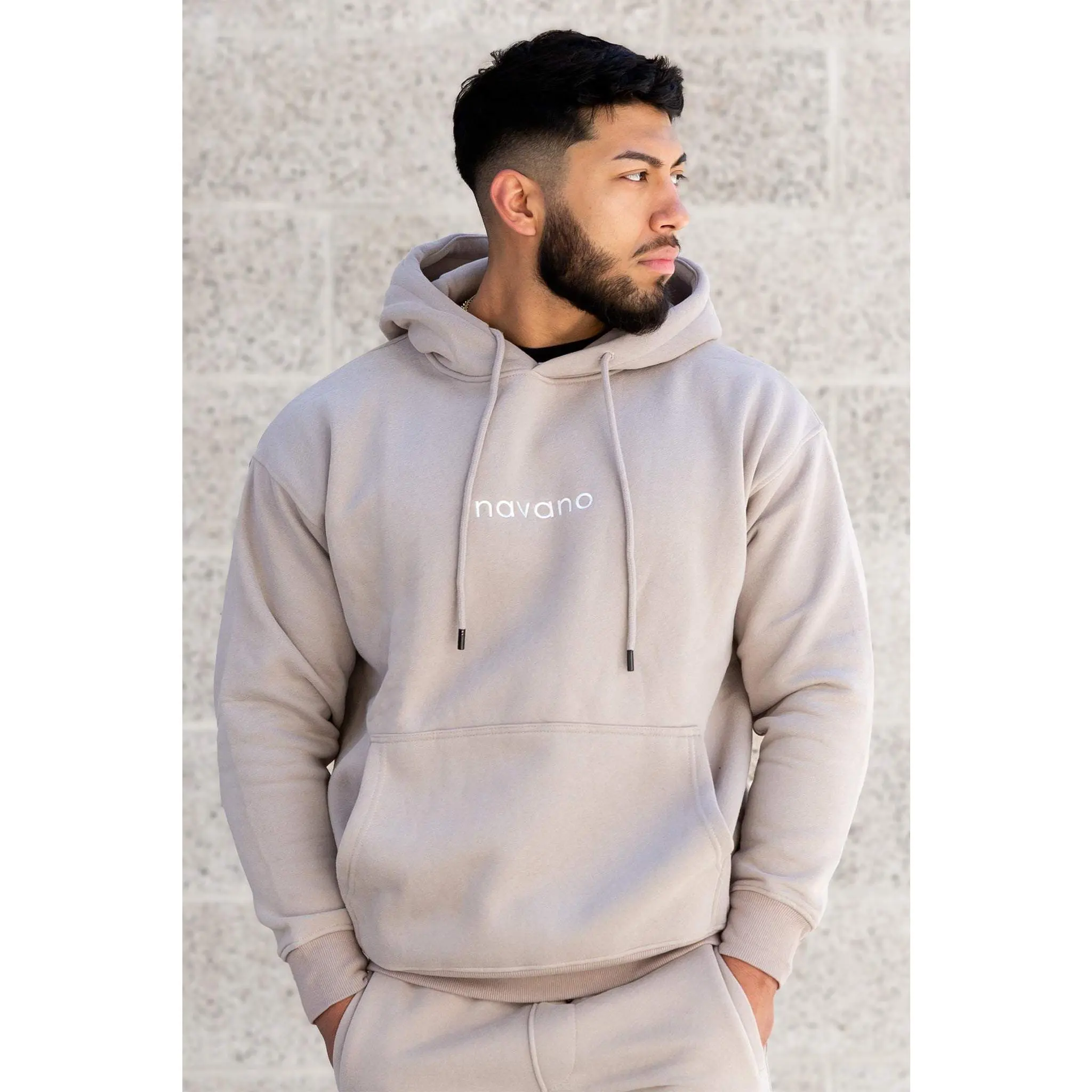 UNISEX oversized beige hoodie