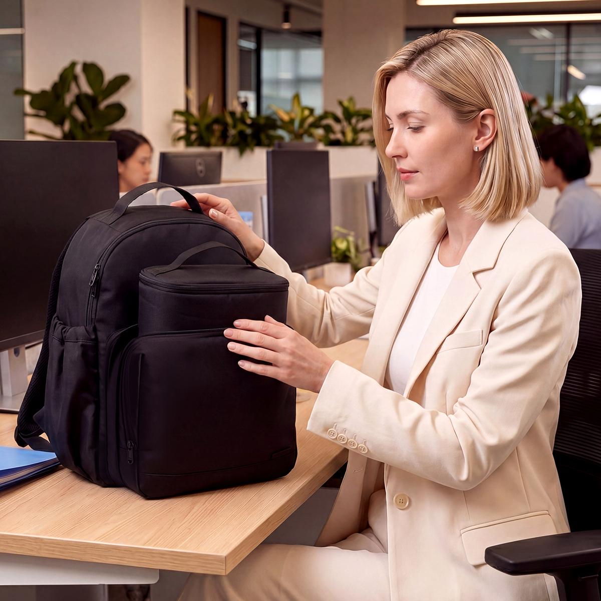 【NEW IN】BAGSMART Commuter Backpack With Detachable Insulated Lunch Pouch Set, 32L Large Capacity 15.6" Laptop Backpack, Water Repellent Lightweight Work Bag For Women Men Daily Commute Travel Super Brand Day tiktokshopbacktoschool