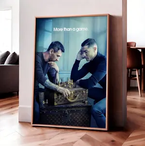 Messi & Ronaldo 'More Than A Game' Poster, Gift For Fans ( Unframed - Print Only )