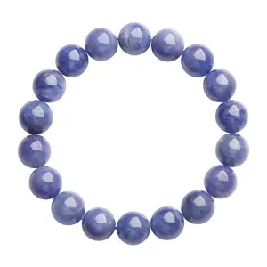 Crystal Natural Tanzanite Round Bead Bracelet Tanzanite Loose Bead Bracelet Exquisite Gift