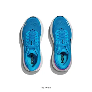 Unisex Bright Cyan Road Running Sneakers, Ultra Cushioned Foam Midsole, Breathable Knit Mesh Upper, For Daily Jogging & Long Distance Training