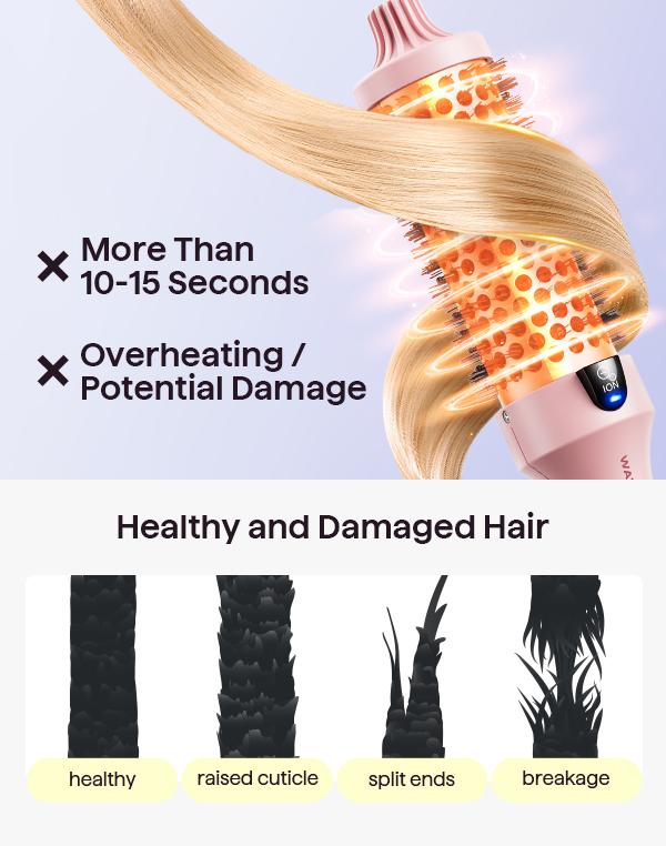 Wavytalk Thermal Brush, Blowout Boost 1.5 inch Heated Round Brush for Blowout Look, Dual Voltage, Pink, Sakura, Tourmaline Ceramic, Negative Ion Technology, 5 Temperature Settings, Less Damage Wavytalk Thermal Brush, Blowout Boost 1.5 inch Heated Round Brush for Blowout Look, Dual Voltage, Pink, Sakura, Tourmaline Ceramic, Negative Ion Technology, 5 Temperature Settings, Less Damage