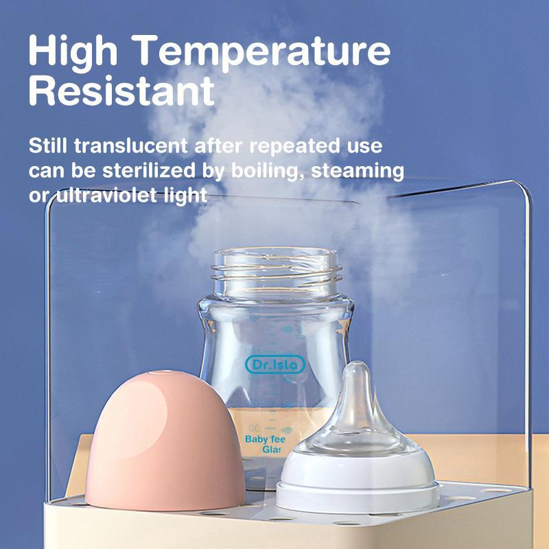 Dr.isla Baby's Glass Bottle, Baby Feeding Bottle, Glass Bottle for Baby Milk, Water, Juice, Milk Bottle for Toddlers, Drinking Cup for Kids, Eco Friendly Bottle