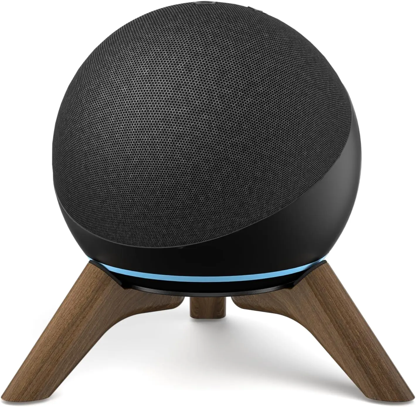 Durable Wooden Desktop Tripod Stand for Echo Dot 4th/5th Gen & Echo Dot Max - Aesthetic Audio Accessories with Sound Boost, Protection, 1 Pack Desk Speaker Holder