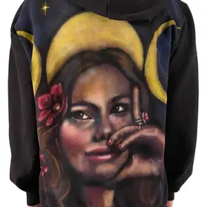 Custom Bleach Painting Airbrush Hoodie 1 Size 1 Sleeve Unisex Customized Tops Sweaters