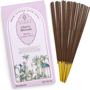 Hand rolled organic Incense sticks, natural herbs & aromatic ingredients, 100 sticks inside, karma pledge Fragrance Perfume Scent Box