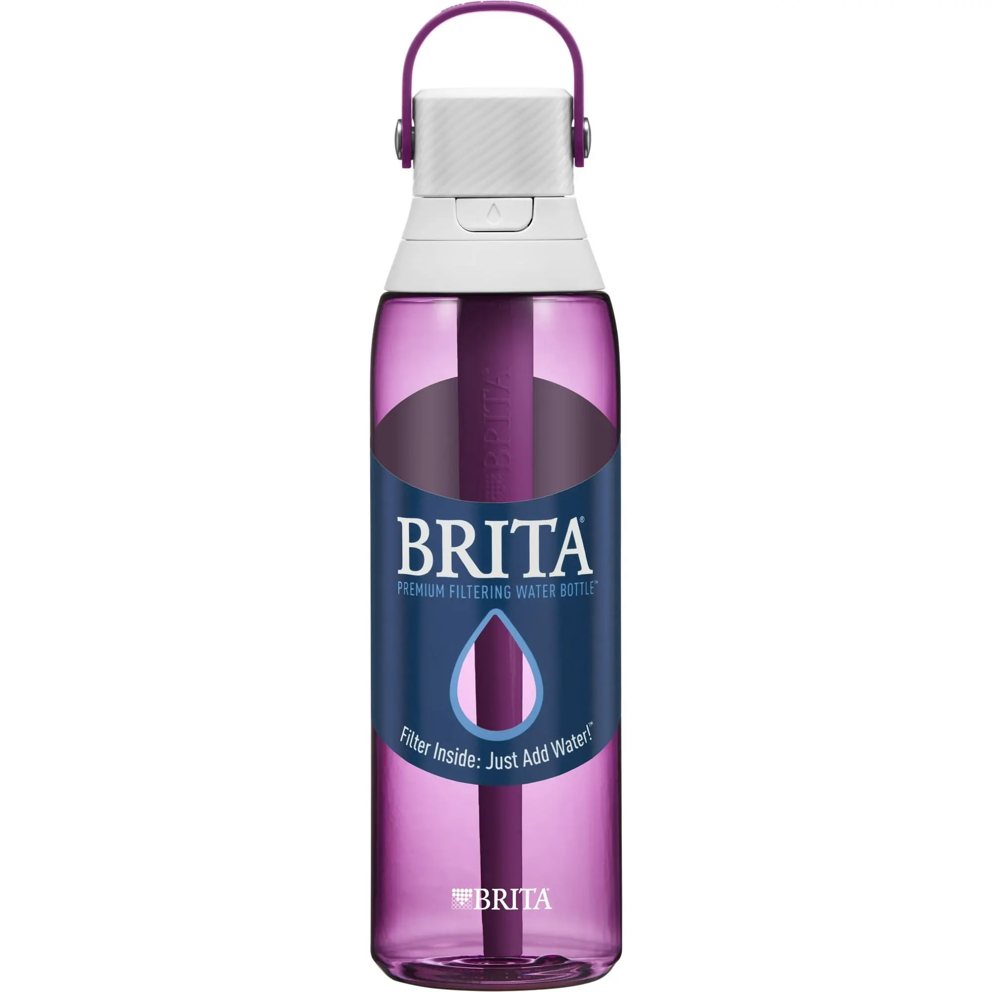 Brita 26oz Orchid Premium Leak Proof Filtered Water Bottle with Straw