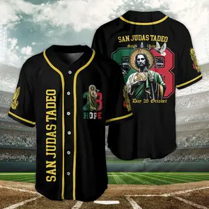 Celebrate St. Jude's Feast Day Oct 28, San Judas Tadeo Baseball Jersey, San Juditas Hope, Sanjuditas Baseball Jersey, Gift Sanjudas Tateo Mexcico Jersey for Men and Women