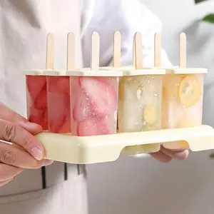 9-Compartment Ice Cream Mold Set, Reusable Plastic Ice Pop Molds with Lid, DIY Summer Treats, Perfect Gift for Holidays