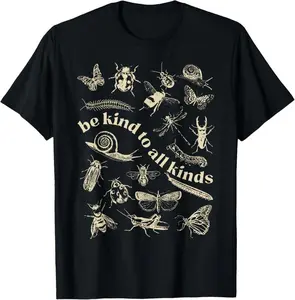 100%25 Cotton Vintage Be Kind To All Kinds Bugs Entomology Entomologist T-Shirt