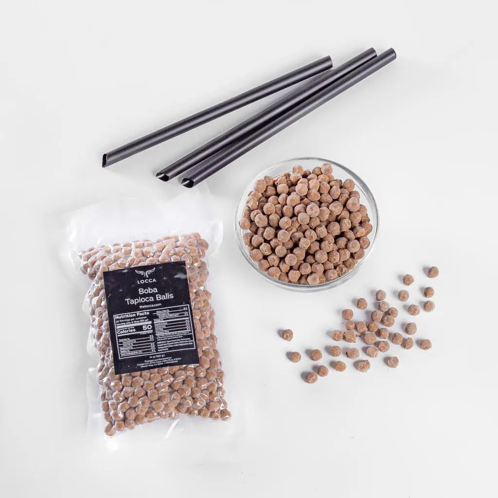Tapioca Pearls (Boba) Match Authentic Chewy Boba Taste with Fruity Popping Boba