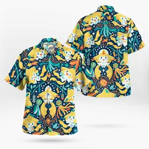 2026 Hot Hawaiian Shirt - Shorts Sets PKM [FREESHIP] Fresh Summer – Youthful – Bold with the Jirachin Button-Up Hawaiian Shirt