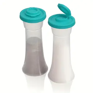 Two large salt and pepper shakers, with a moisture-proof design, are perfect for camping, picnics, and outdoor lunches. They are also airtight and can be used to store barbecue seasonings and sprinkles.