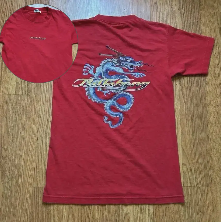 Vintage 90s Y2K Billabong Dragon Surfing T-Shirt, Retro Surf Graphic Tee, Streetwear Beach Shirt, Unisex Cotton Crewneck, Skater Summer Gift, Gift Unisex Cotton Casual Streetwear Top Man Sleeveless