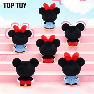 【TOPTOY】Disney Mickey Minnie Pouty Series Plush Pendant Blind Box, Cute Figures, Desktop Ornament, Collectible Toys, Birthday & Mothersday Gift