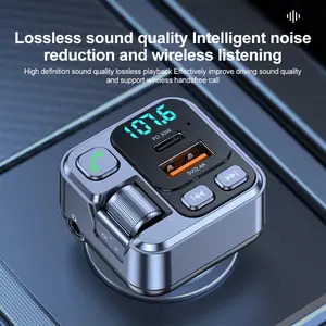 Car Bluetooth Receiver USB U Disk Read PD20w Fast Charging Digital Display Car Mobile Phone Adapter FM Transmiter car fans bluetooth-compatible audio receiver car radio