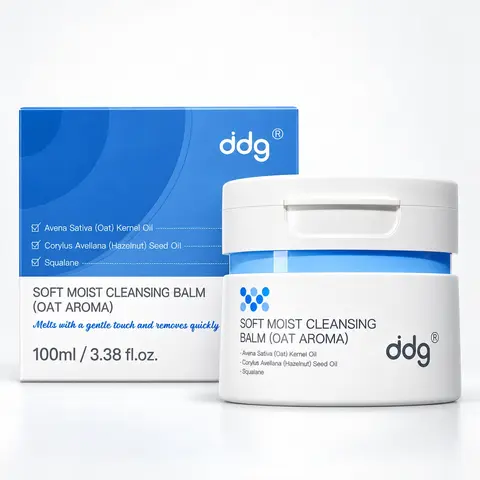 [ddg Official Shop] ddg Hydrating Cleansing Balm Makeup Melter- Sensitive Safe Makeup Remover, Artificial Color Free, Dissolves Sunscreen & Waterproof Makeup, Quick-Emulsifying Facial Cleanser with OATRA Oat Kernel Oil & Squalane, Softens Skin