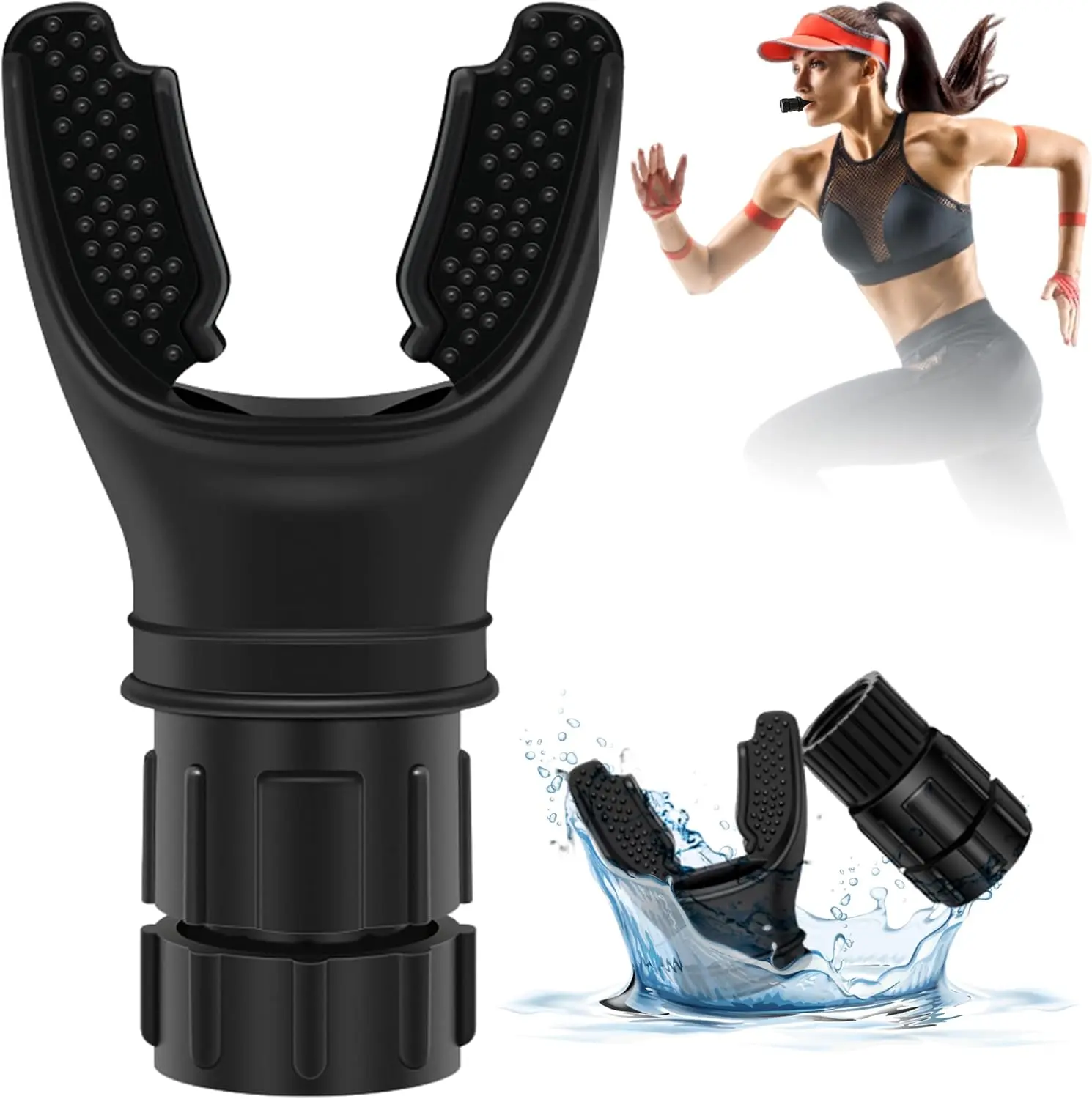 Portable Breathing Trainer with Pure Silicone Adjustable Oxy-fit Breathe Trainer, Adjustable Muscle Trainer with Soft Silicone for Strengthen Breathing Exercise, Easy to Clean and Use