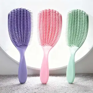 Smooth Hair Comb for All Hair Types, Suitable for Dry and Wet Hair, Soft Bristles, Easy Detangling and Cleaning, Reduces Knots and Breakage, Detangler Brush, Detangling Hairbrush, Anti Tangle Brush