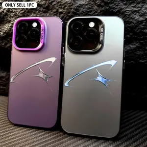 Classic Fashion Stars Phone Case Shockproof Matte Laser Aurora Phone Case for iPhone 17 16 15 14 13 12 Pro Max Air | Smooth Matte Texture | Durable Scratch Resistant Anti-Drop Anti-Fingerprint Cover