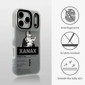 PIKPAKA C-Chill P-Pill X-XANAX Plating Fashion Coo Phone Case For IPhone 17 16 15 14 13 12 11 Pro Max Plus Mini Luxury Jelly Material Case Fashion Durable Crystal Clear Stylish Shockproof Scratch-Resistant Perfect Fit