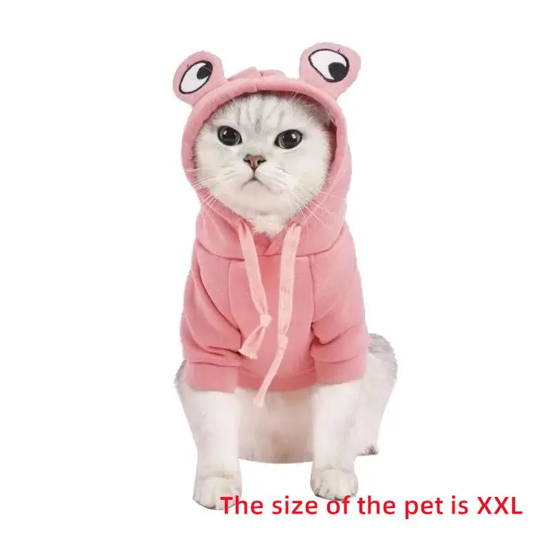 Frog Design Dog Hoodie, 1 Count Cute Green Frog Sweater for Dogs, Two-leg Pullover for Small Medium Large Dogs, Fashion Sweatshirt Winter Clothes