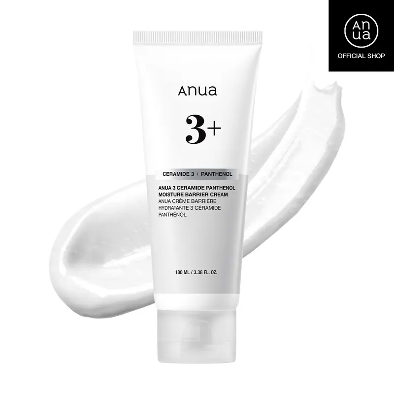 [Anua] 3 Ceramide Panthenol Moisture Barrier Cream (100ml/3.38 fl.oz.) | Hyaluronic Acid, Non-Comedogenic, Moisturizer, Korean Skin Care, redness soothing, ceramide, panthenol, skin barrier