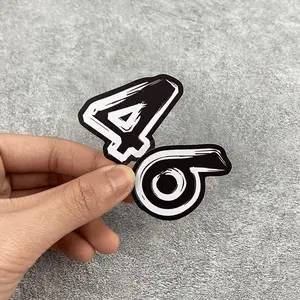 1PC "Graffiti-style Number 46 Pattern" Car Number Logo Sticker For Body/Window Cross-border Hot Trendy Goodie Adds Street Graffiti Texture Top For Car Number Logo Style Fans