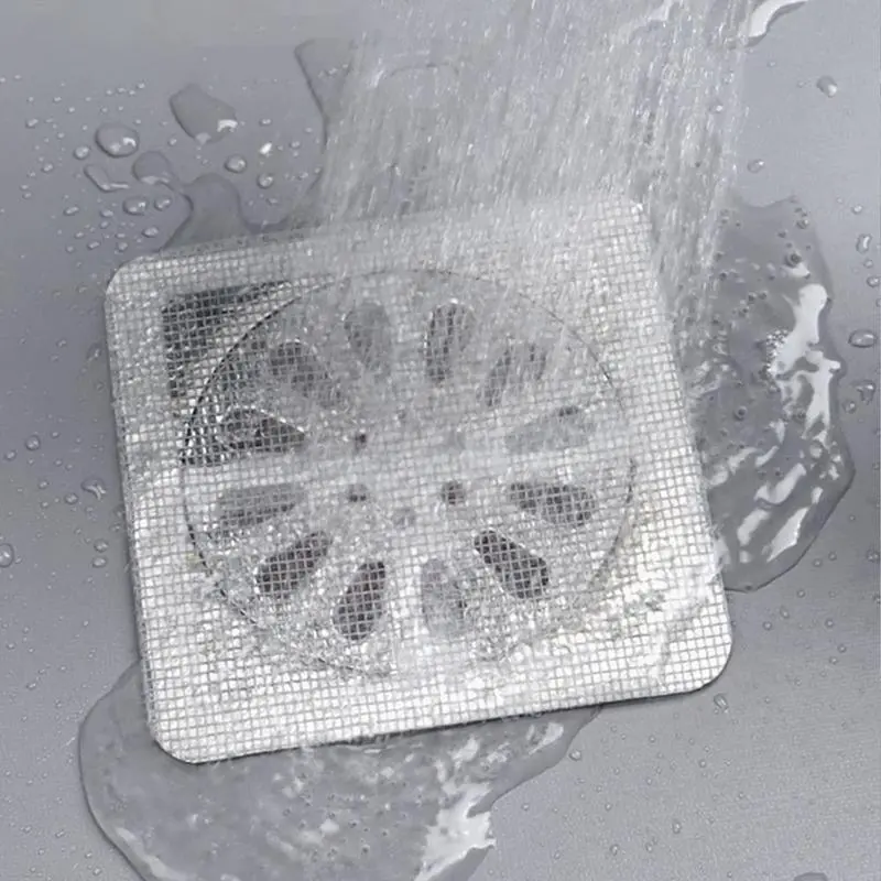 Hair Catcher Drain Cover, 10 Pieces Per Pack, Bathroom Sink Strainer Filter Mesh, Bathroom Accessory, Debris, Anti Clogging Drainage, Kitchen Drain Protector, Home Essential Household Bath Accessories