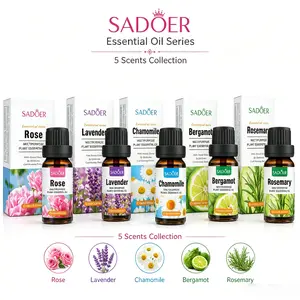 5 cents Natural Essential Oils Kit - Nourishing Body & Skin Oil, Calming Relaxation Aromatherapy Set for Home