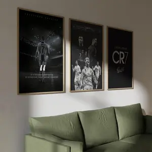 Cristiano Ronaldo Poster Set: Real Madrid Football Art, Sports Bedroom Decor
