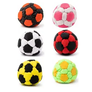 2026 Soccer Season Soft Fun Hacky Sack Random 1/6 Pack Soccer Hackys Footbag Sacks - Soft Plush Footbags for Adults - Durable Fleece Juggling Balls - Vibrant Sports Design for Indoor & Outdoor Play, Party Favors, and Coordination Training