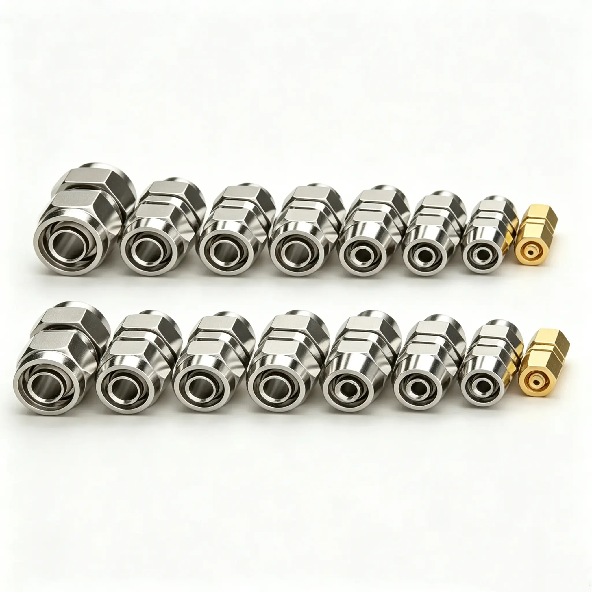 16PCS Industrial Metal Quick Connect Quick Coupler Truck Air Line Fittings Kit, Heavy Duty Push-in Pneumatic Air Hose Repair Tool Kits, LeakProof Straight Union (4mm-16mm), Pvc/Pu