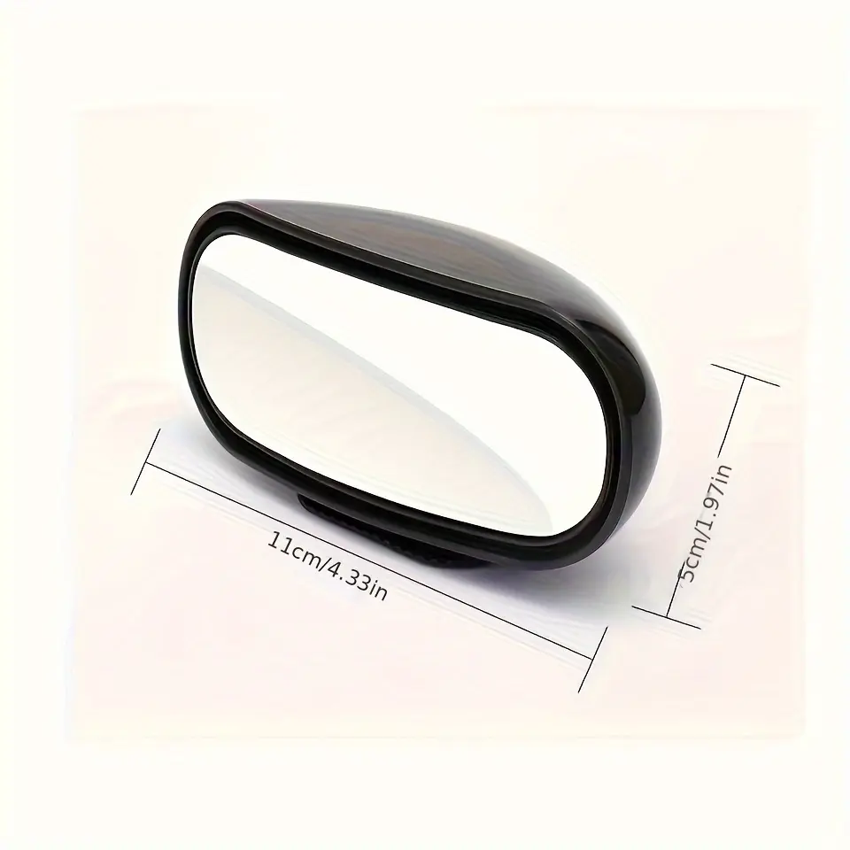 2pcs Car Mirror, Universal 360° Rotatable Wide-Angle Car Mirror,  Mirror Wide Angle Side Rear,  Car Accessories. Blind Spot Reduction, Easy Install For Safer Parking And Driving. Automotive Vehicle Holder