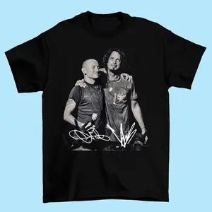 Chris Cornell Chester Bennington SIGNATURE T Shirt