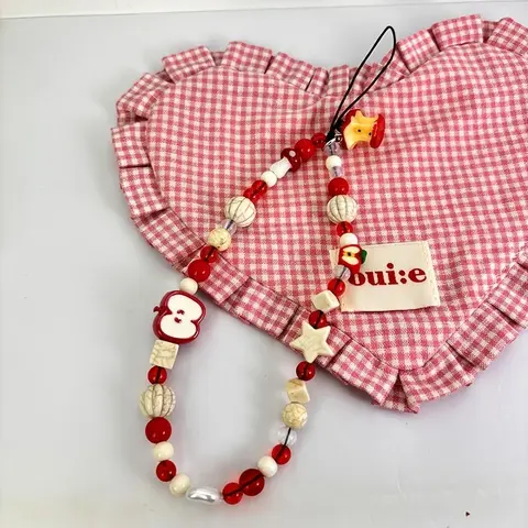 Cute Beaded Mobile Phone Chain, Anti-lost Phone Lanyard, Phone Charm, Phone Strap for Women & Girls, Fashion Cell Phone Accessories for Daily Use