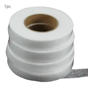 Double-Sided Non-Woven Fabric Lining Tape, Heat Sealed Glue Strip for Sewing & Crafts, Polyester Material, Strong Adhesive