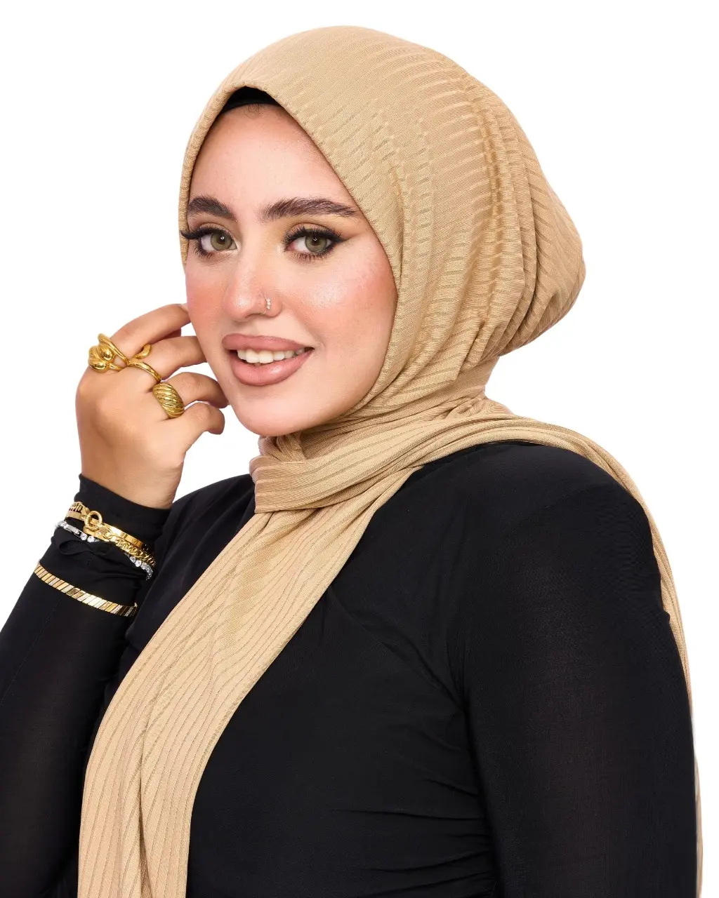Women's Instant Cotton Rib Hijab - Easy-to-Wear Head Wrap Headscarf with Metal Pin for Muslim Modesty Women's Instant Cotton Rib Hijab - Easy-to-Wear Head Wrap Headscarf with Metal Pin for Muslim Modesty