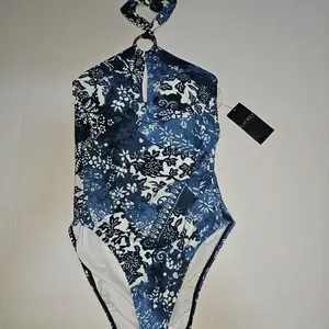 Women’s Blue Paisley One-Piece Swimsuit – Size Small, Unique Fashion Pull for Versatile Wardrobe, Easy to Use & Fun for All Occasions - Clothes