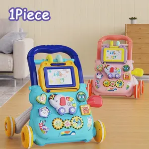 Elephant Design Baby Walker, 1 Box Musical Toy Push Walking for Toddler, Multifunction Development Activities Baby Toy for 0-12 Months Learn Walk Scientifically